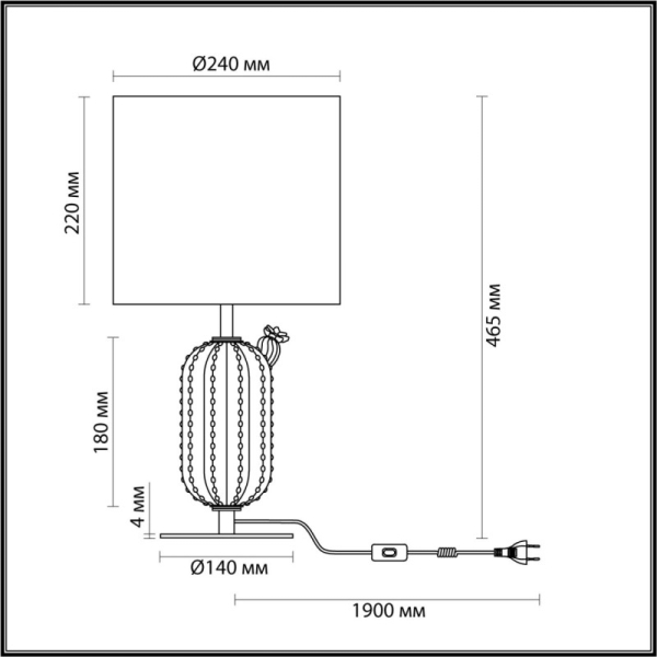 Настольная лампа Odeon Light 5425/1T