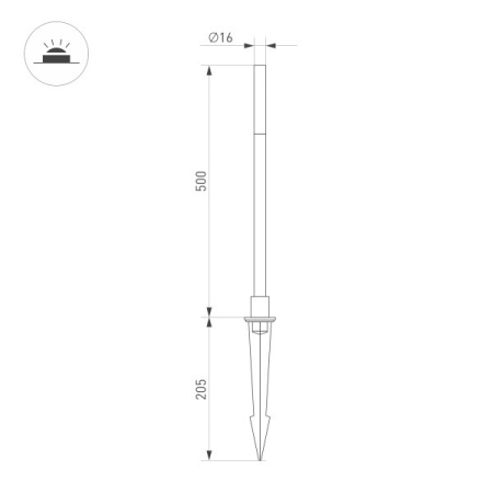 Грунтовый светильник Arlight 034161