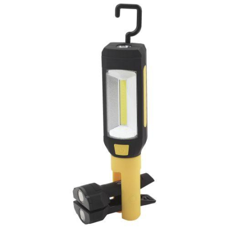 Фонарь RB-801 рабочий "Практик" 6Вт COB+4Вт 3хAAA магнит крючок прищепка 720гр блист. ЭРА Б0027823