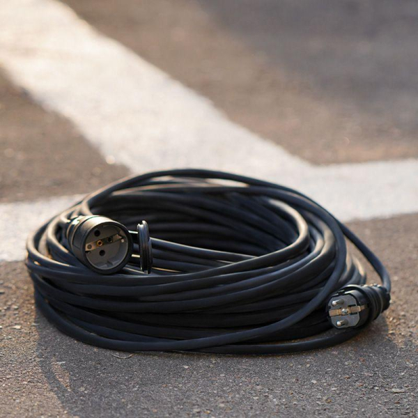 Удлинитель-шнур КГ 3х1,5, 30м, морозостойкий, с/з, 16А, 3500Вт, IP44 (Сделано в России) REXANT