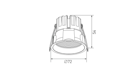 Встраиваемый светильник DesignLed DL-RE1202-BL-WW