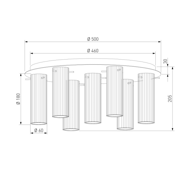 Накладная люстра Eurosvet 502111/7 хром
