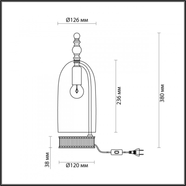 Настольная лампа Odeon Light 4882/1T