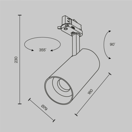 Светильник на шине Maytoni Technical TR197-3-30WCCT-M-B