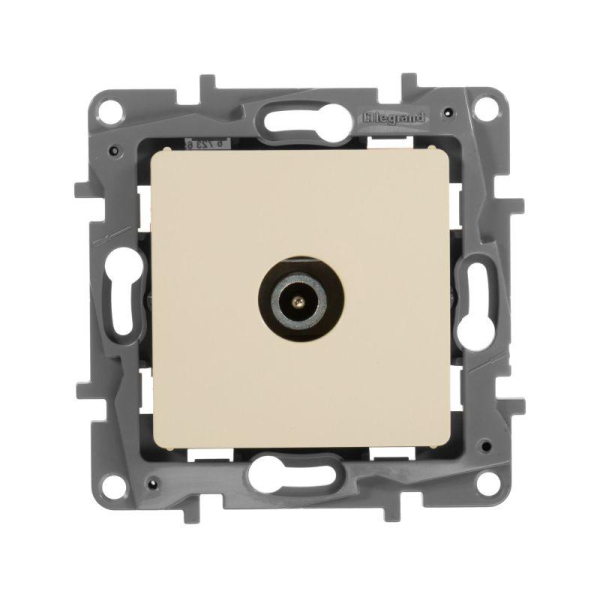 Розетка телевизионная оконечная TV СП Etika 5дБ 5-862МГц механизм сл. кость IEK 672365