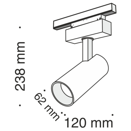 Светильник на шине Maytoni Technical TR019-2-15W4K-B