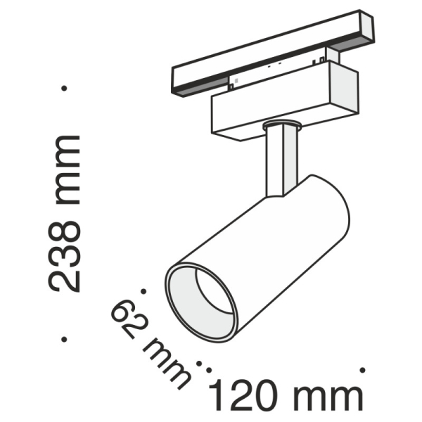 Светильник на шине Maytoni Technical TR019-2-15W3K-B