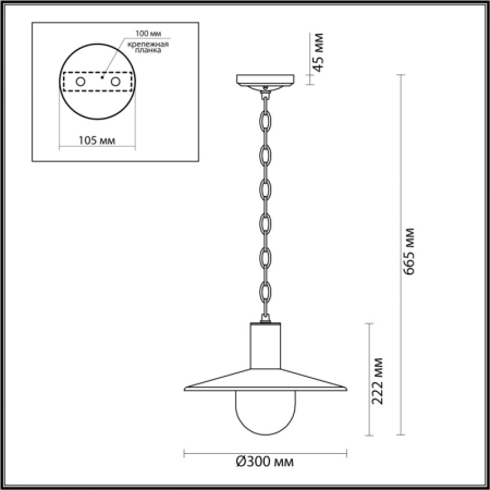 Подвесной уличный светильник Odeon Light 4833/1