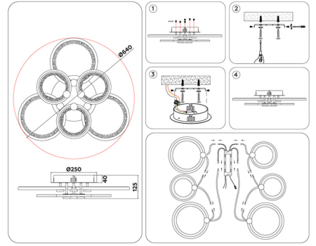 Накладная люстра Ambrella Light FA4085