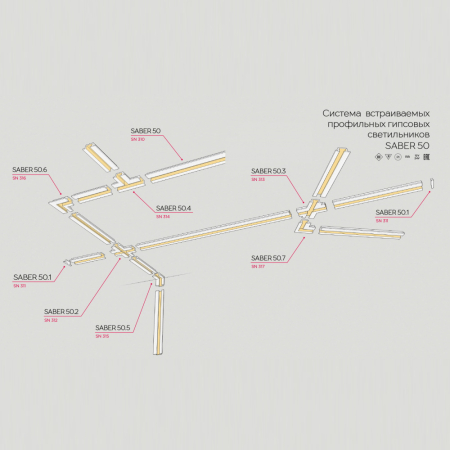 SABER 50.1 Торцевые элементы (заглушки) для SABER 50