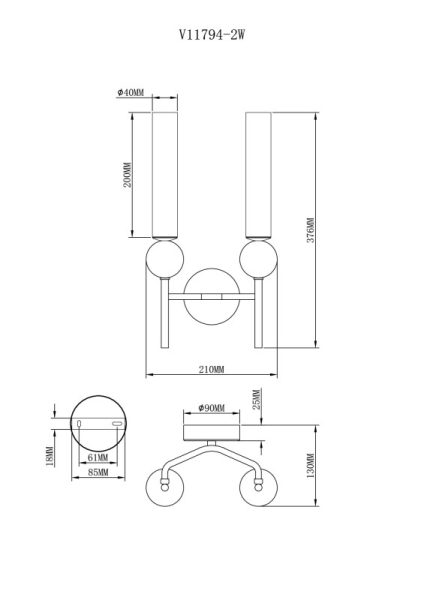 Бра Moderli V11794-2W