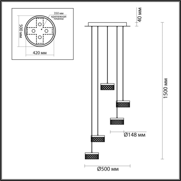 Каскадная люстра Odeon Light 5032/30L