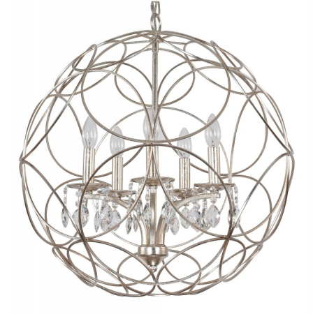 Подвесная люстра Crystal Lux ARIA SP5 SILVER