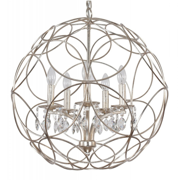 Подвесная люстра Crystal Lux ARIA SP5 SILVER