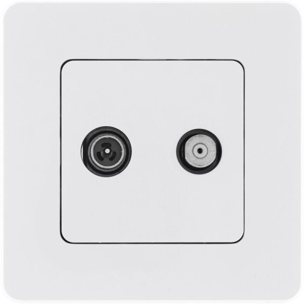 Розетка телевизионная TV/SAT Inspiria с топологией "звезда" механизм бел. IEK 673880