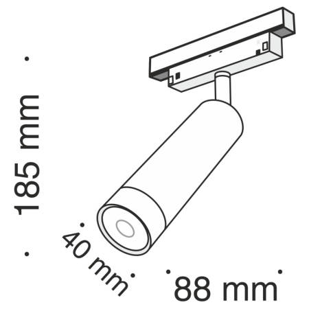 Светильник на шине Maytoni Technical TR019-2-7W4K-B