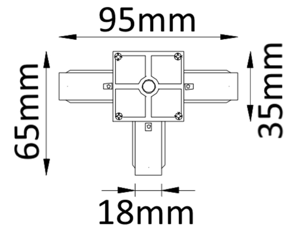 Crystal Lux Соединитель T-образный (однофазный) Crystal Lux CLT 0.211 03 BL