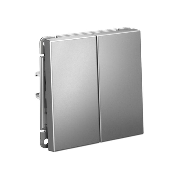 Выключатель кнопочный 2-кл. ArtGallery (сх. 2) 10А механизм сталь SE GAL000917