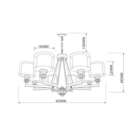 Подвесная люстра Vele Luce VL1053L08