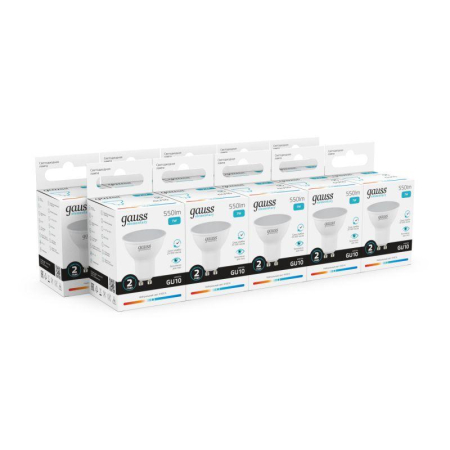 Лампа светодиодная Elementary 7Вт MR16 софит 4100К нейтр. бел. GU10 550лм GAUSS 13627