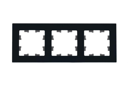 Рамка 3-м AtlasDesign Nature натур. стекло черн. SE ATN361003