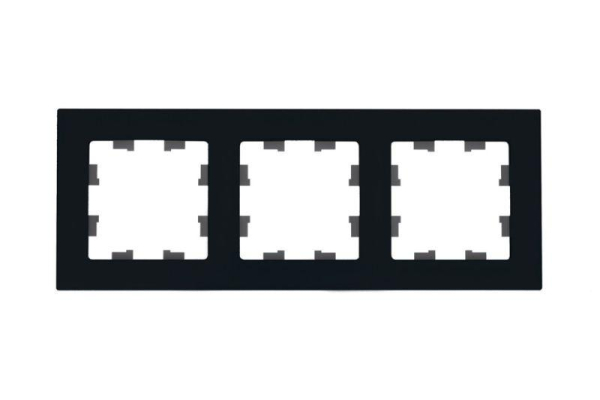 Рамка 3-м AtlasDesign Nature натур. стекло черн. SE ATN361003