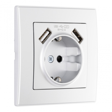 Розетка Arte Milano SET06-1-47-1 silver