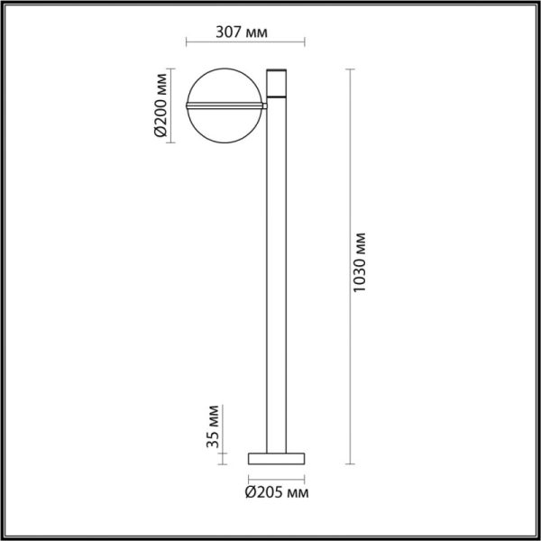 Садово-парковый светильник Odeon Light 4832/1F