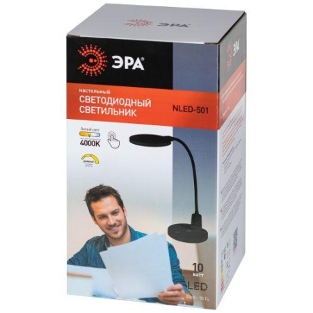 Светильник светодиодный настольный NLED-501-10W-BK черн. Эра Б0059840