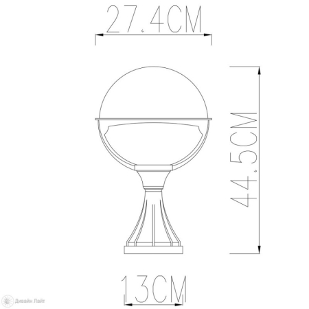 Садово-парковый светильник ARTE Lamp A1494FN-1BK