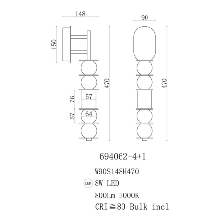 Бра Fluorite FL1198-5W