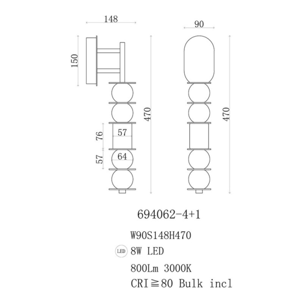 Бра Fluorite FL1198-5W