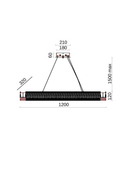 Подвесная люстра Fluorite FL1054-9P