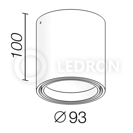 Накладной светильник LeDron KEA R ED-GU10 b/w