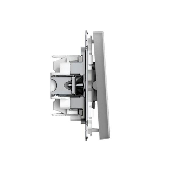 Переключатель 2-кл. ArtGallery 10AX быстрозажим. клем. механизм сталь SE GAL000965S