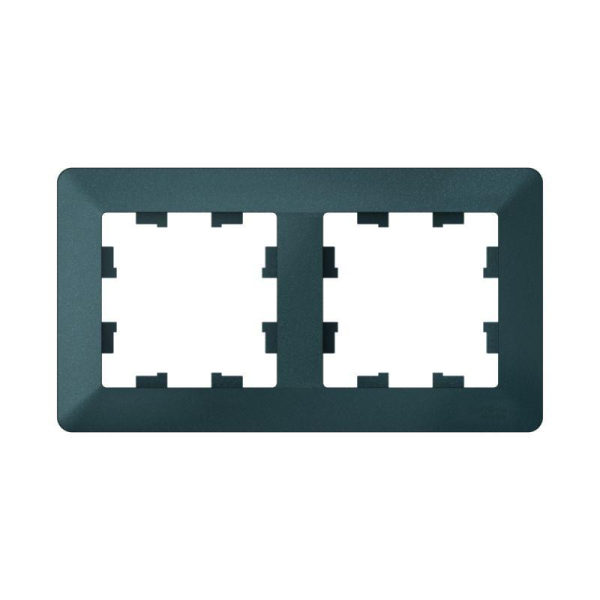 Рамка 2-м AtlasDesign Air изумруд/дым. черн. SE ATN220802