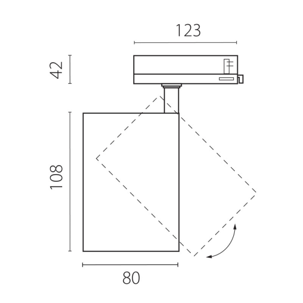 Светильник на шине Lightstar A5336QT15G