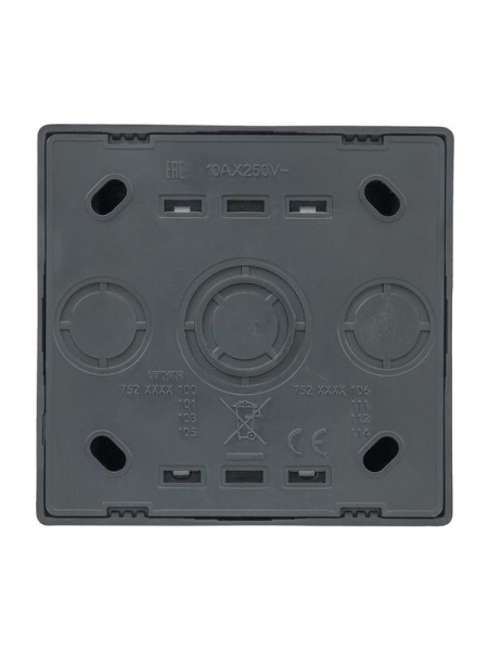 Выключатель 2-кл. ОП LETO графит LEZARD 752-3400-101