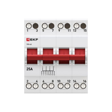 Переключатель трехпозиционный ТПС-63 4P 25А PROxima EKF TPS425