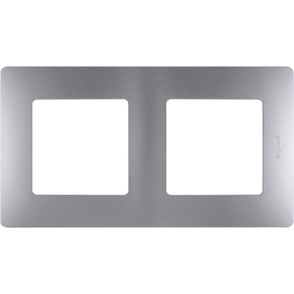 Рамка 2-м Etika алюм. IEK 672552