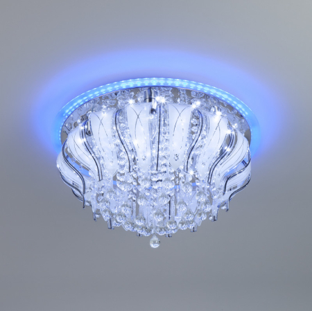 Накладная люстра Eurosvet 80119/8 хром/синий+красный+фиолетовый