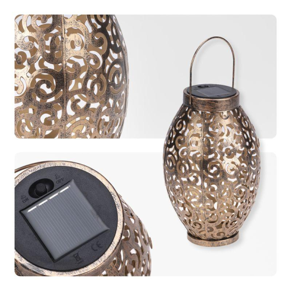 Светильник садовый Фенер, 3000К, встроенный аккумулятор, солнечная панель, коллекция Стамбул REXANT