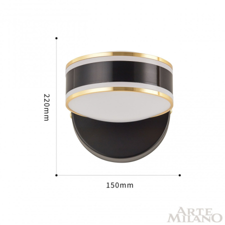 Бра Arte Milano 277599/1B BK/GD