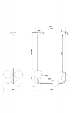 Подвесная люстра Freya FR4005PL-04B