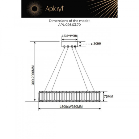 Подвесная люстра APLOYT APL.026.03.70
