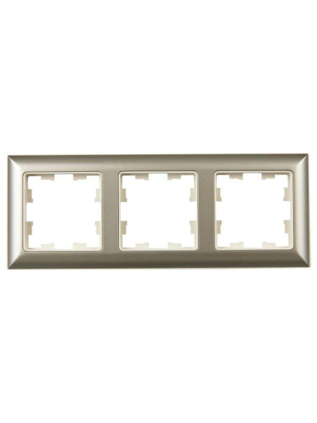 Рамка 3-м BRITE РУ-3-Бр беж./шампань IEK BR-M32-12-3-K10