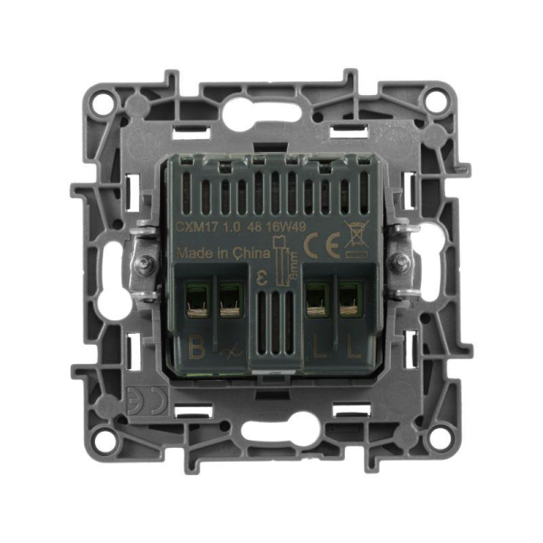 Механизм светорегулятора поворотного СП Etika 300Вт без нейтрали алюм. IEK 672419