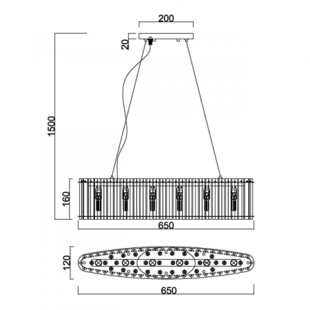 Подвесная люстра Vele Luce VL2173P06