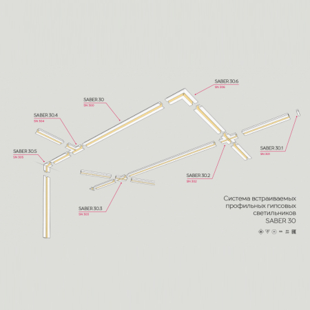 SABER 30.1 Торцевые элементы (заглушки) для SABER 30