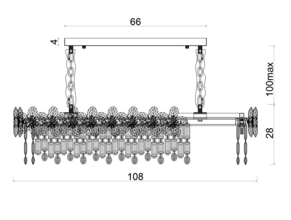 Подвесная люстра Fluorite FL1105-28P